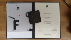The Honorary Medal and a diploma of the 17th International Triennial of Small Graphic Forms - 2020, Łódź, Poland